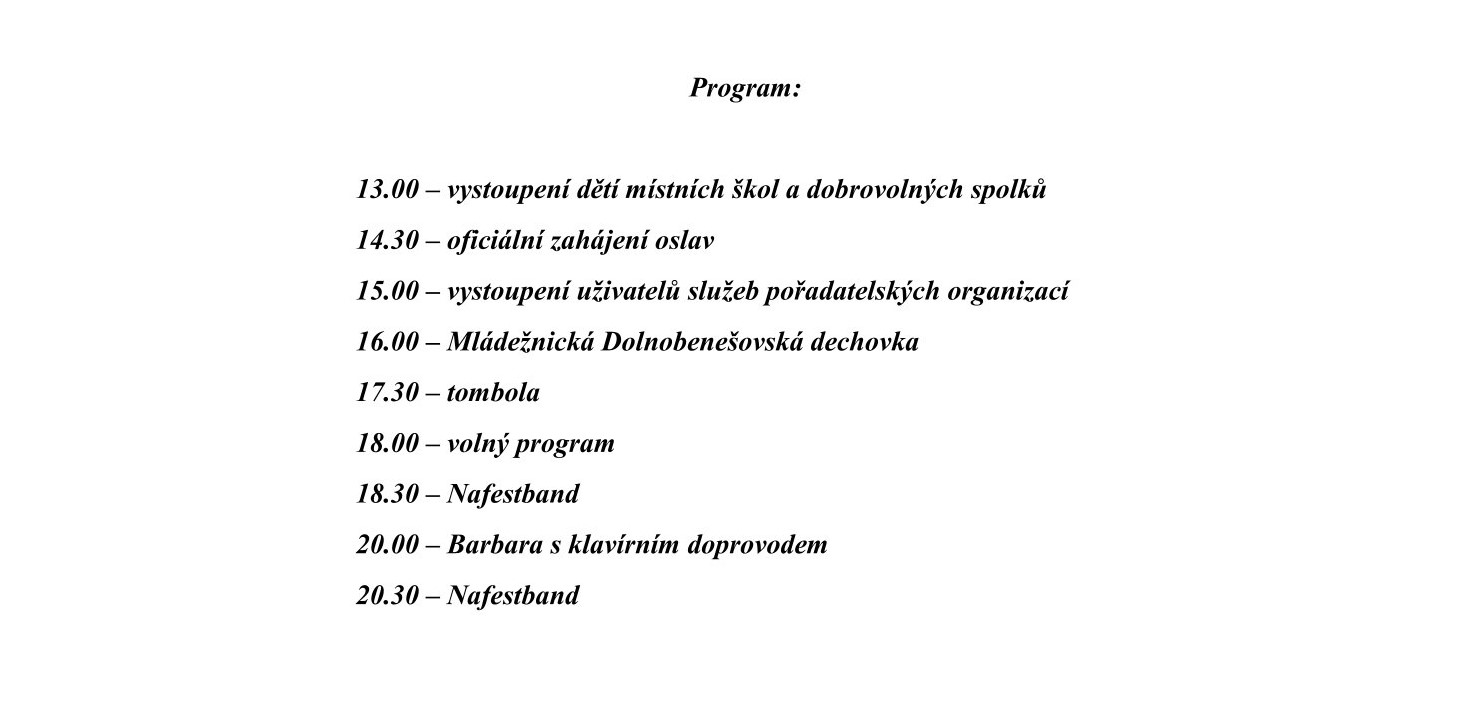 Program Bílá Opava 120 let